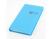 Blue Shell Notebook Style Rectangular ID Name Card Holder 120 Sheets
