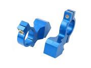 Unique Bargains Pair Universal Motorcycle Handle Bar Mirror Mount Holder Clamp Blue