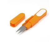 Unique Bargains Orange Exterior Scissors Cutting Tool for Fishing Line Yarn