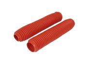 Unique Bargains Front Shock Absorber Boot Dust Rubber Cover Red Pair for Motorcycle