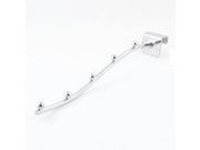 Unique Bargains Silver Tone Metal 5 Ball Wall Bracket Display Hook Straight Round Tubing 1.1inch