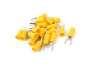 Unique Bargains 20pcs 12 10 AWG Wire Cable Connector Insulated Fork Spade Terminal for 1 4 Stud