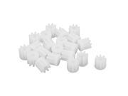 Unique Bargains 20 Pcs 5mm x 4mm 8 Teeth Plastic Motor Spindle Spur Gear for RC Model Toy