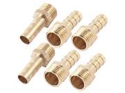 Unique Bargains 6 Piecess 1 4 PT Threaded to 8mm Hose Barb Air Gas Pipe Quick Coupler Fitting