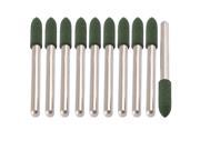 Unique Bargains 10 Pieces Tapered Abrasive Head Grinding Tool Mounted Point Green
