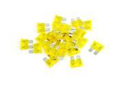 Unique Bargains 25 Pcs Car Middle Blade Fuses 20A Yellow for Vehicle Auto Stereo