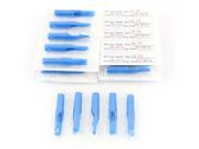 50Pcs Disposable Tattoo Tip Tube Nozzle 15FT Blue for Flat Magnum Shader Needles