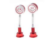 Unique Bargains 2 x Motorbike Autocycle Burgundy Aluminum Alloy Smiling Face Rearview Spring