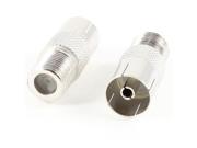 2pcs F Type Female to TV PAL Female F F RF Connector Coupler Coaxial Adapter