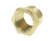 3 8 x 1 4 PT Thread Male to Female Hex Bushing Fitting Straight Adapter
