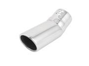 Unique Bargains Vehicles Car 56mm Slant Bent Tip Stainless Steel Exhaust Muffler Tail Pipe
