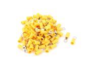 Unique Bargains 100 Pcs 5.5 5S Insulated Wire Connector Ring Crimp Terminal Yellow 12 10AWG