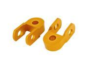 Unique Bargains Motorbike Engine Modified Vibration Absorber Extense Protector Gold Tone 2 Pcs