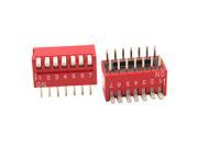 2 Pcs 7 Positions 14P 14 Pin 7 Ways 2.54mm Pitch Side Piano Type DIP Switch