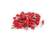 Unique Bargains 57Pcs Insulated Electrical Alligator Clip Test Lead Adapter Connector Red 34mm