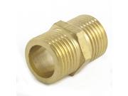 Unique Bargains Mould Brass 1 2 PT to 1 2 PT Male Threaded Pneumatic Air Pipe Hex Head Nipple