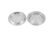 Unique Bargains Home Hardware Silver Tone Stainless Steel Round Air Vent Louver