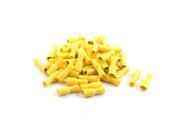 Unique Bargains 50Pcs AWG 12 10 Wire Cable Insulated Female Spade Crimp Terminals Splice Yellow