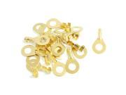 Unique Bargains 20 x 5mm Stud 3mm Wire Non Insulated Bare Ring Lug Terminal Connector
