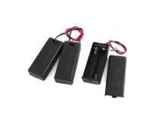 Unique Bargains 3Pcs Black 2 x AAA Batteries Battery Holder Case Storage w On Off Switch