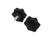 Unique Bargains 2PCS 33mm Height M6 x 15mm Thread Plastic Star Shape Clamping Knob Grip