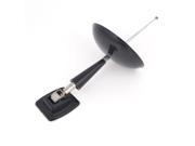 Unique Bargains Black Silver Tone Square Base Adhesive Roof Telescoping Antenna Ornament for Car