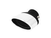 Unique Bargains Black 58mm Inlet Dia Exhaust Pipe Muffler Tip Tail Piping for Car