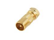 5 Pcs Gold Tone Plated F Type Male to TV PAL Male Plug RF Adapter Connector