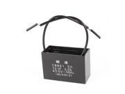 AC 450V 12uF Wired Fan Motor Run Capacitor CBB61 Black for Air Conditioner