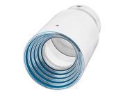 Unique Bargains 60mm Inlet Dia Cylinder Exhaust Muffler Tail Pipe Throat Silver Tone Blue