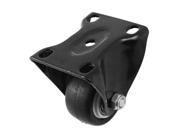 Black Screw Mount Plate 1.6 Dia Fixed Wheel Caster Trolley Replacement