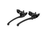 Unique Bargains Motorcycle Motorbike Metal Front Brake Clutch Lever Handle Set Black