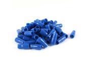 Unique Bargains 50 Pieces Blue Soft PVC Crimp V Terminal Insulated Sleeves Caps V 8 10mm2