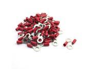 Unique Bargains 100 x RV1.25 6 Pre Insulation Ring Wiring Terminal for 0.5 1.5mm? Wire 1 4 Stud
