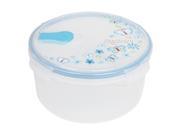 Unique Bargains Plastic Blue Butterfly Print Lunch Box Food Holder Microwave Oven Cookware