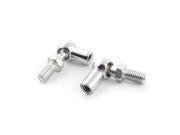 Unique Bargains 2pcs Silver Tone Metal 8mm Thread Ball Joint for Gas Spring Connectors