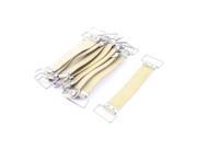 Unique Bargains 10pcs Khaki Rubber Elastic Motorcycle Battery Fix Strap 14.5cm Long