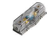 Unique Bargains Clear Gray Auto Car Stereo Ammeter Amplifier Wire Inline AGU Fuse Holder 60A