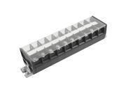 Dual Row 10 Position Covered Screw Barrier Terminal Strip 660V 60A
