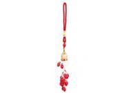 Unique Bargains Red Beads String Calabash Perfume Bottle Pendant Vehicle Hanging Decoration