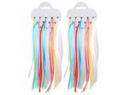 Unique Bargains Unique Bargains Ladies Womens Cosplay Party Colorful Long Straight Hair Wig 2 Pack