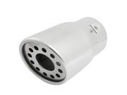 Silver Tone Exhaust Pipe Silencer Tail Muffler Tip 5.9 Length for Vehicle