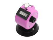 Unique Bargains Golf Pitch 4 Digit Number Clicker Handhold Tally Counter Black Pink
