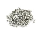 Car Speaker Bare Female Spade Terminal Cable Connector 6.3mm Silver Tone 200 Pcs