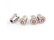 Unique Bargains 4pcs 1156 BA15S P21W 9 LED 3528 SMD Tail Lamp Bulb Turning Light Pink for Auto