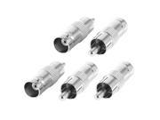 Unique Bargains 5 x BNC Female Jack Socket to RCA Male Plug F M Connector Adapter Replacements