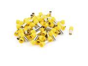 Unique Bargains 100 Pieces 10mm2 Crimp Cord End Insulated Bootlace Ferrule Terminal Yellow