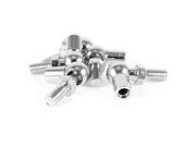 Unique Bargains 5pcs 6mm Ball Thread Dia Stainless Steel Angle Gas Spring Connectors Parts