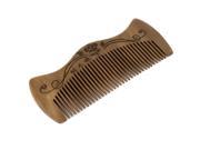 Unique Bargains Retro Wooden Natural Carved Pocket Comb Hair Care Tool Wave Shape