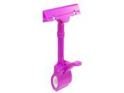 Unique Bargains Fuchsia Double Clamps Pop Sign Card Advertising Display Clip